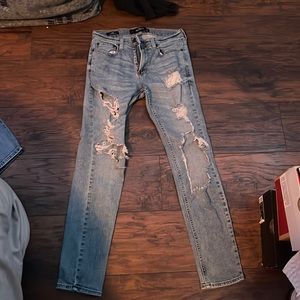 blue jeans with holes